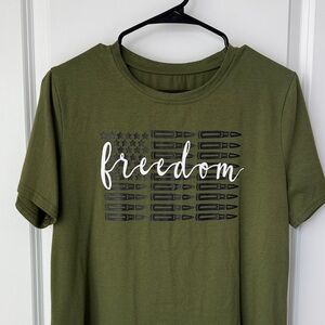 Army Green Freedom T-Shirt Large